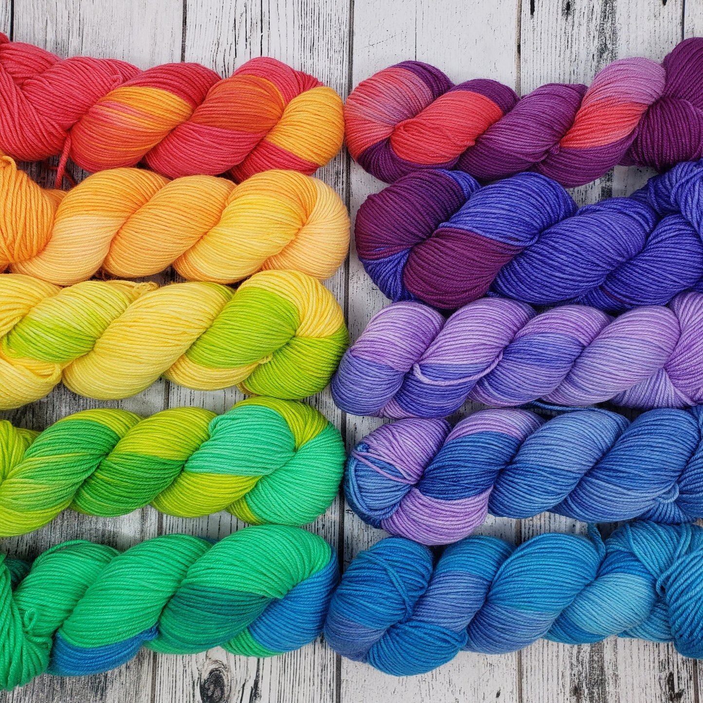 Broken Rainbow Gradient Half Skein Set - Ridley Sock